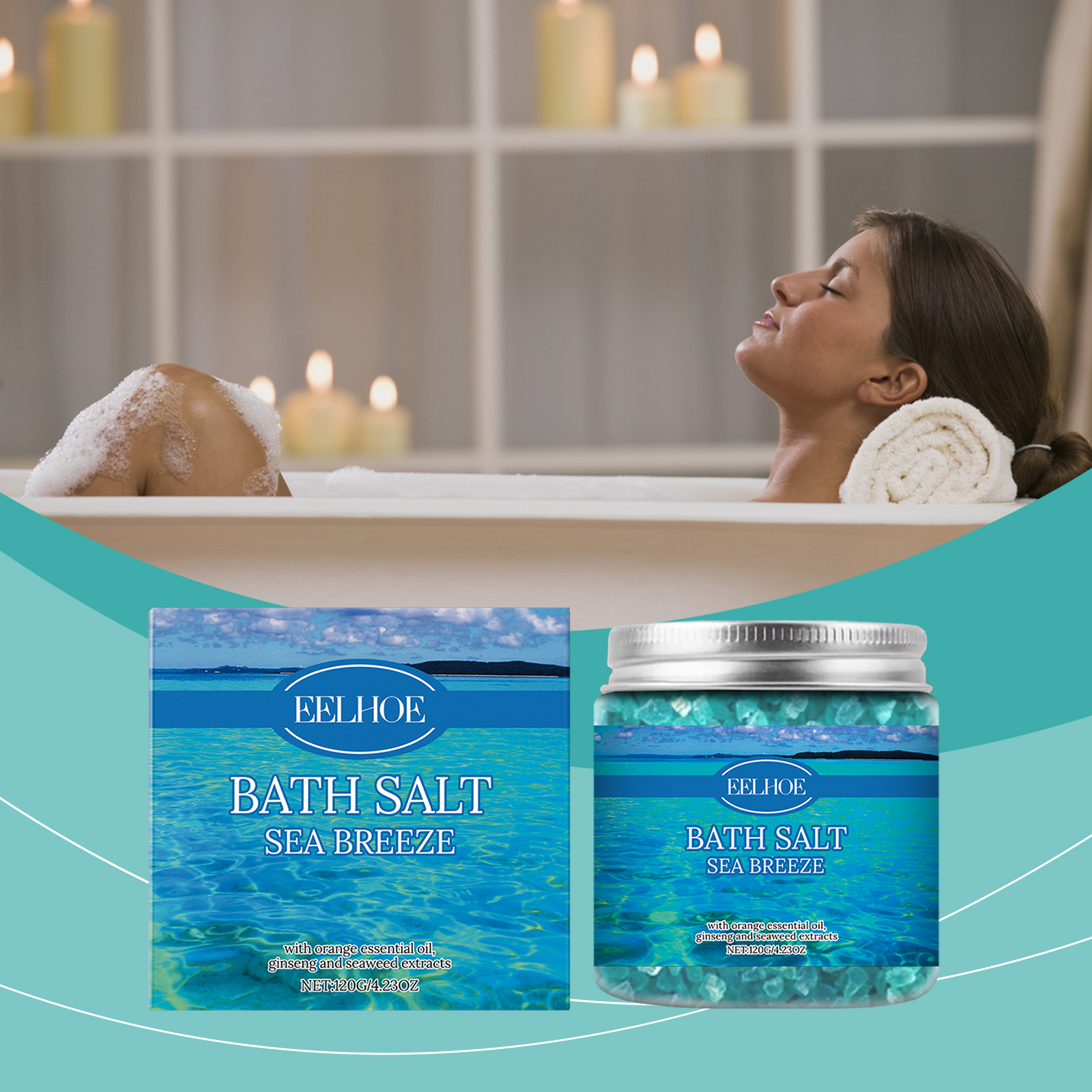 EELHOE Bath Sea Salt Gently Cleans Tender And Smooth Skin, Moisturizes Refreshing And Non-Sticky Skin Care Bath Sea Salt_voghion.com