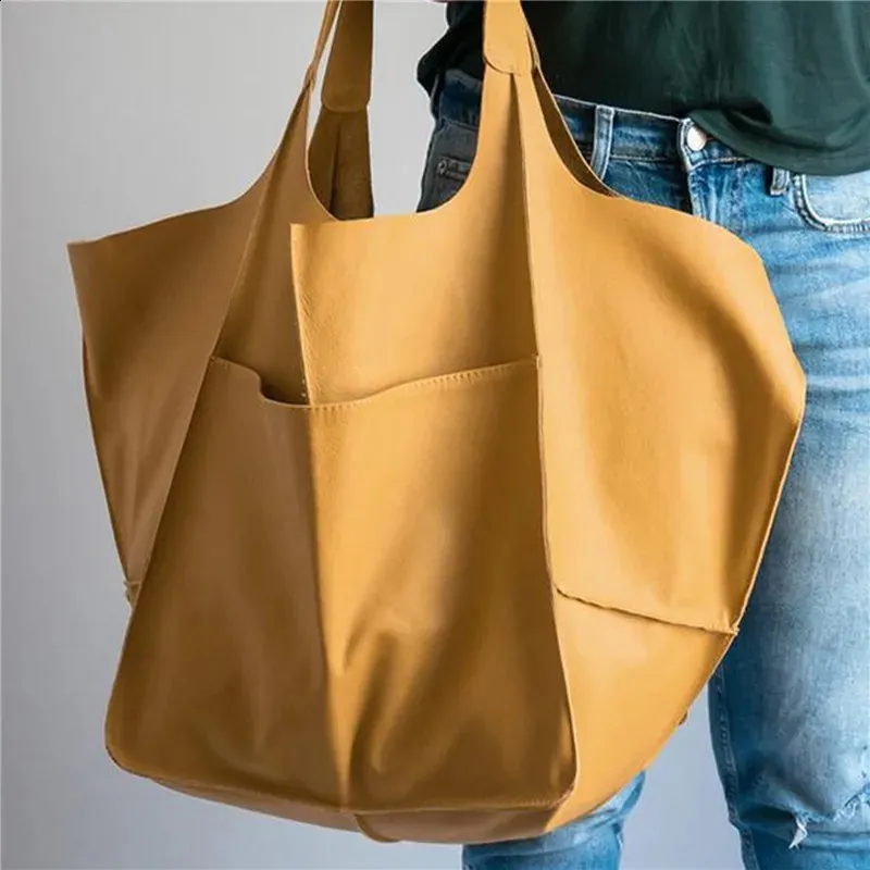 Borsa a tracolla grande in pelle PU da donna, borsa da lavoro, borsa a tracolla morbida, borsa oversize da donna, bolsa feminina_voghion.com