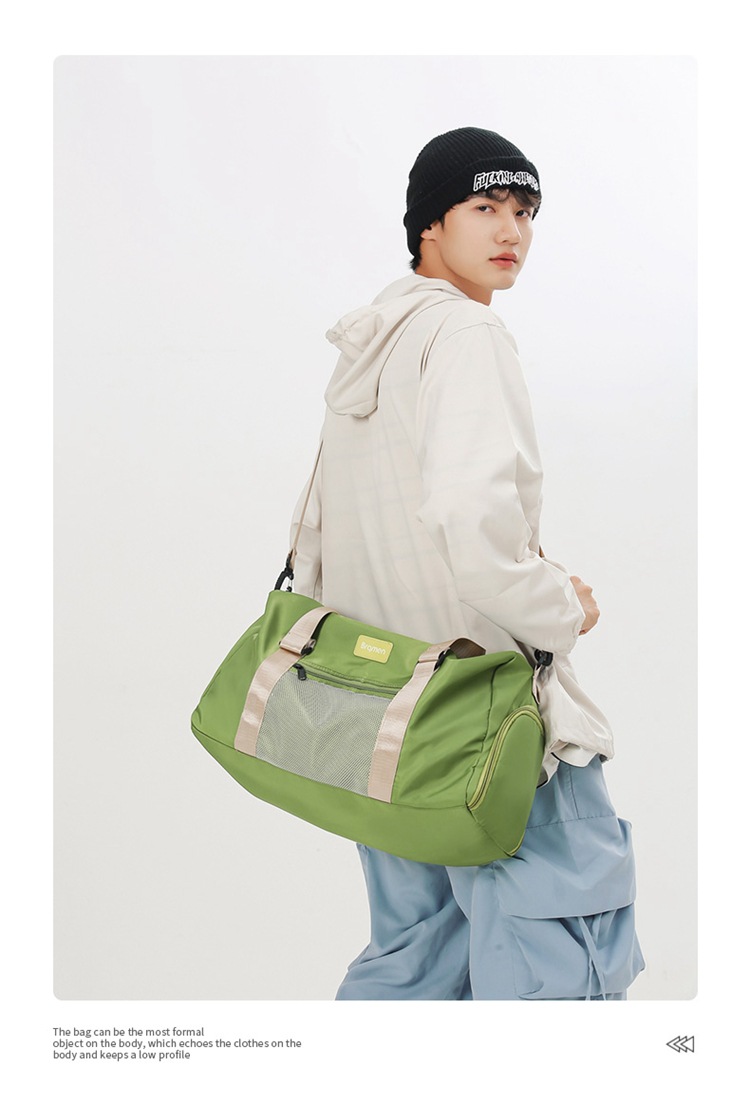 Men's and women's wet dry separation fitness bag, outdoor travel with shoe compartment luggage bag, can be used as a lever handbag_voghion.com