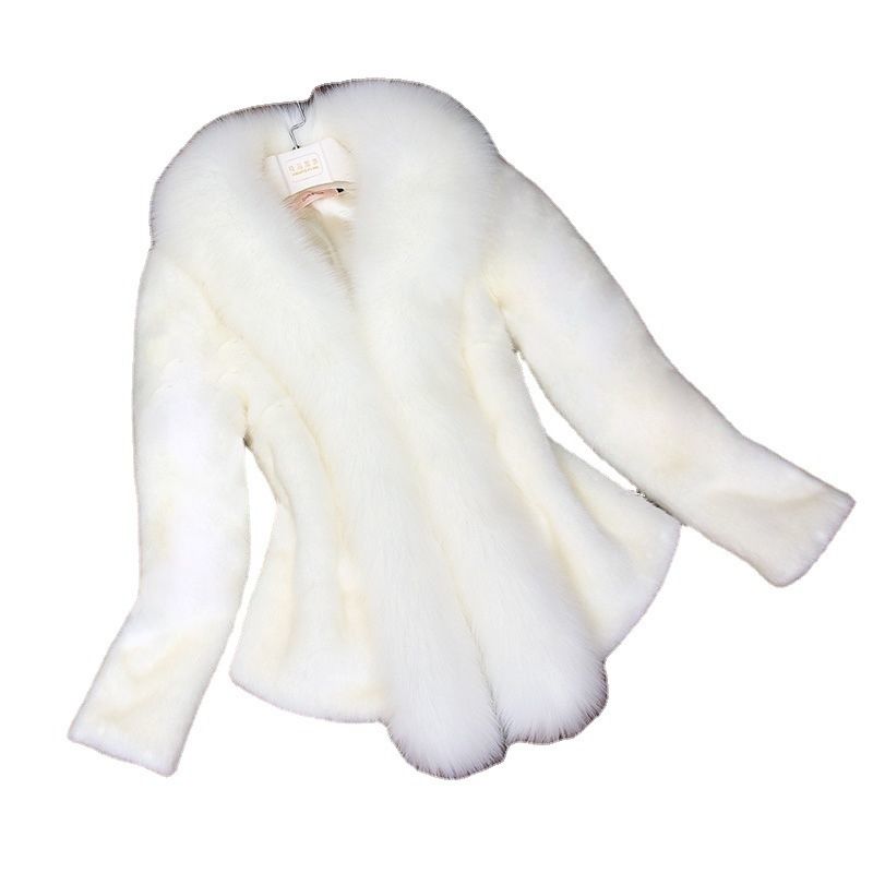 Women's Clothing 2024 Coat Women Short Long Sleeve Slim Fox Fur Autumn and Winter New_voghion.com