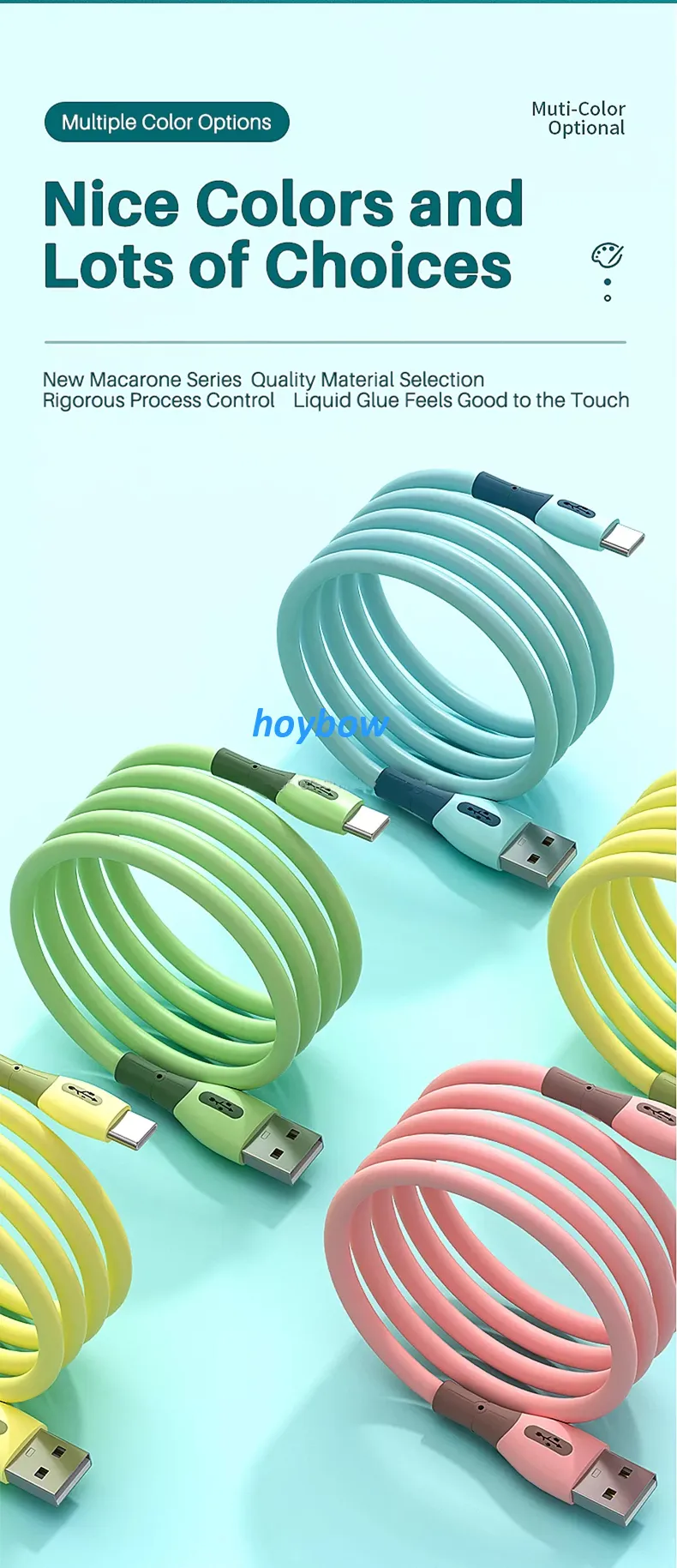 Liquid Silicone Micro USB Type C Charging 1.2m 1.8m 5V3A Fast Charger Data Cable For Samsung Xiaomi Huawei Mobile Phone_voghion.com