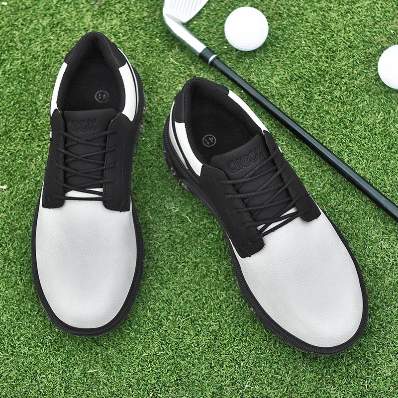 Αδιάβροχα παπούτσια Golfer Sport Man Ankle Golf Sneaker Είδη παπουτσιών γκολφ Παπούτσια γκολφ Αντιολισθητικά άνετα παπούτσια για περπάτημα μαύρο 240_voghion.com