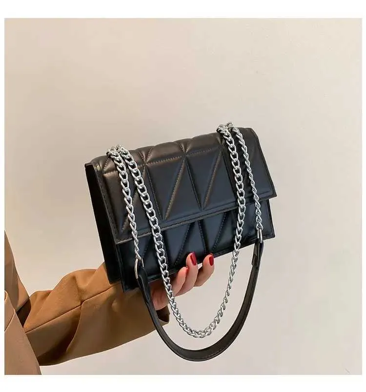 Borsa a tracolla da donna alla moda firmata, con manico in pelle PU, tracolla a catena, per donna C241103_voghion.com