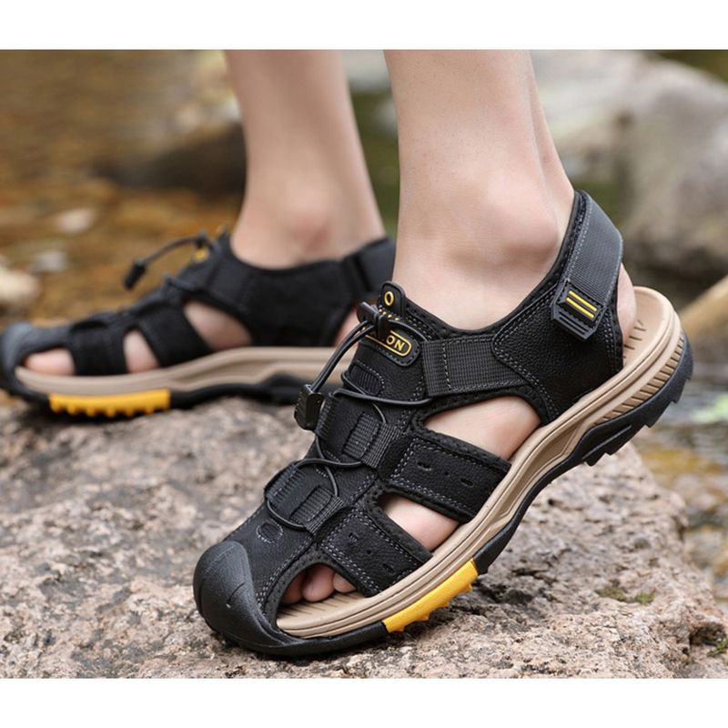 Cross-border plus-size men 2024 summer outdoor non-slip sandals men's new trend leisure beach shoes_voghion.com