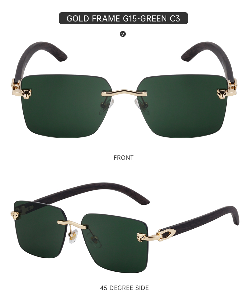 Vintage Square Rimless Sunglasses Men  Brand Fashion Frameless Sun Glasses For Male Anti Blue Light Eyeglasses UV400_voghion.com