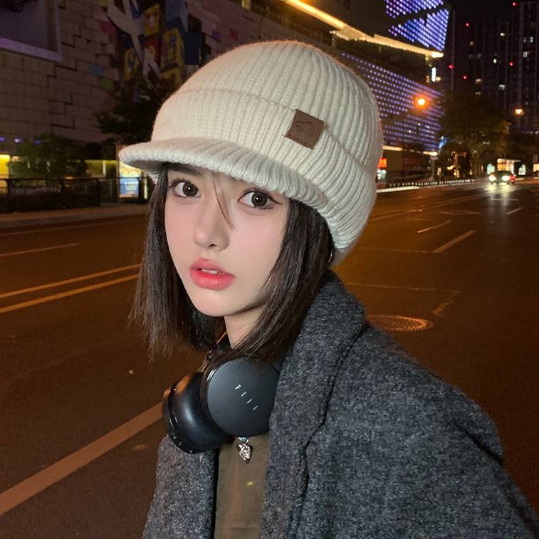 Women's Hats Winter Flight Sunglasses Knitted Hat Windproof Plus Velvet Warm Earmuffs Wool Hat Korean Style Fashion All Match Knitted Hat_voghion.com