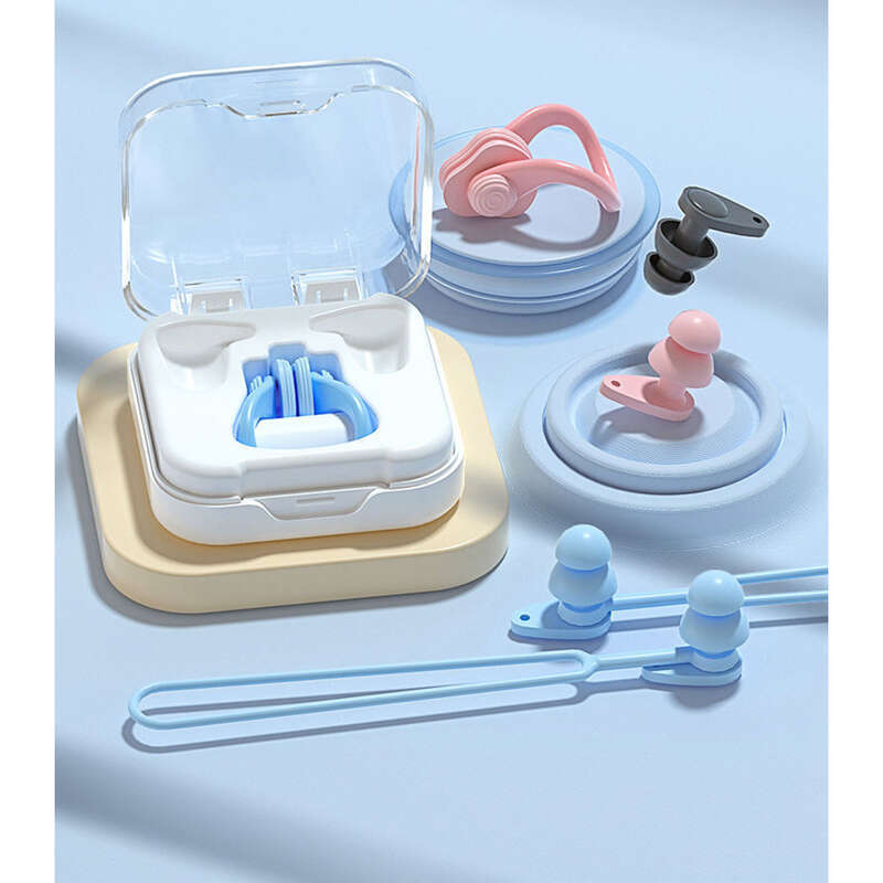 Tappi per le orecchie da nuoto professionali, isolamento acustico, impermeabili, in silicone, set da bagno per immersioni, per adulti e bambini, con clip nasale._voghion.com