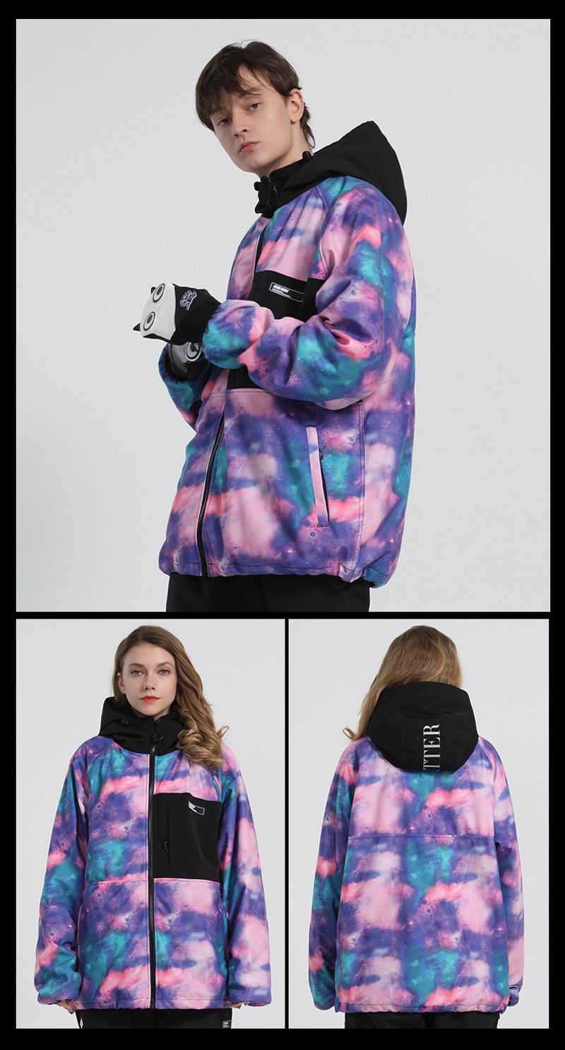 Snowsuit woman thickened warm double board with new star snowboard hoodie man_voghion.com