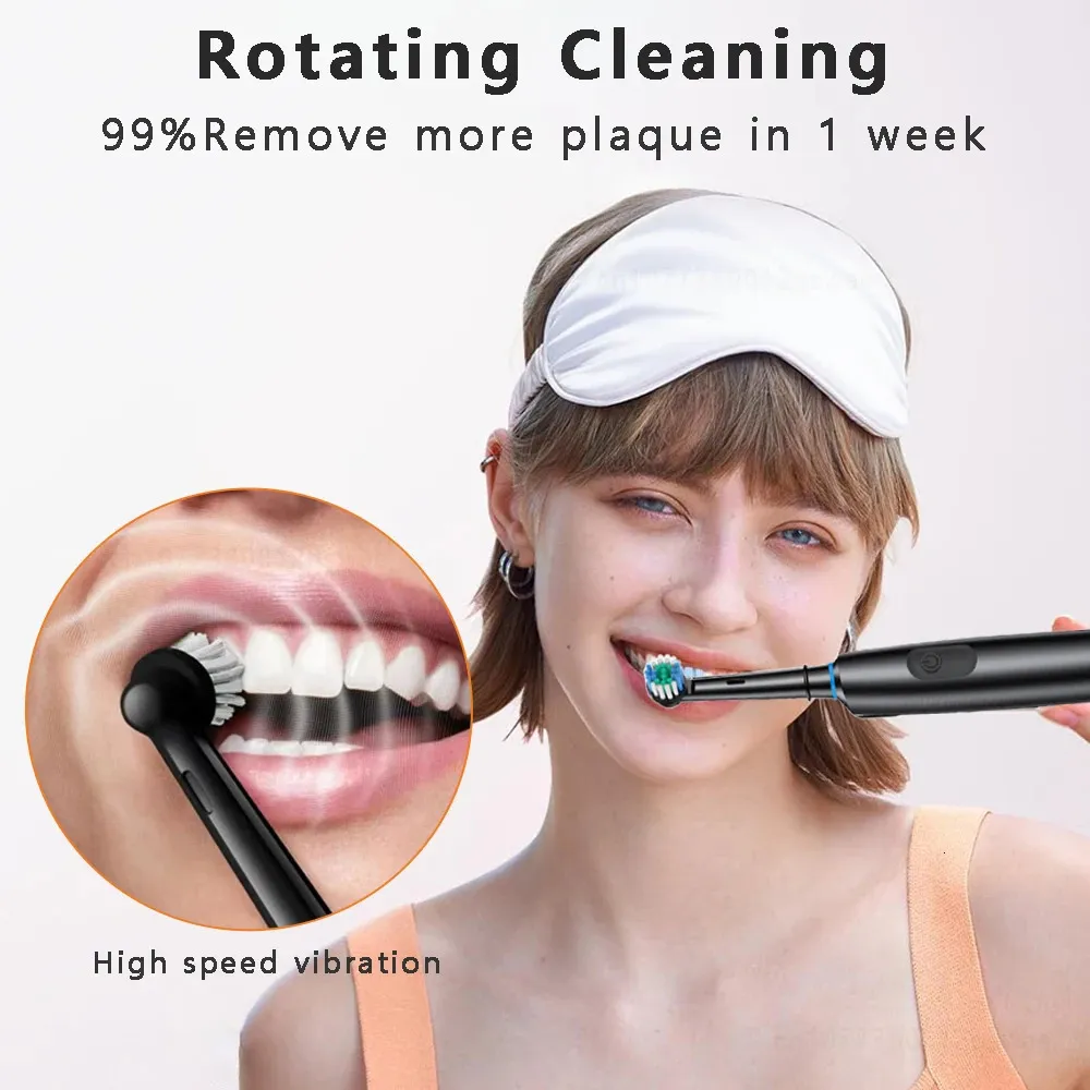 Electric Rotary Cleaning Teeth Waterproof Electronic Tooth Brush With Timer Rechargeable Toothbrush With 8 Head 250102_voghion.com