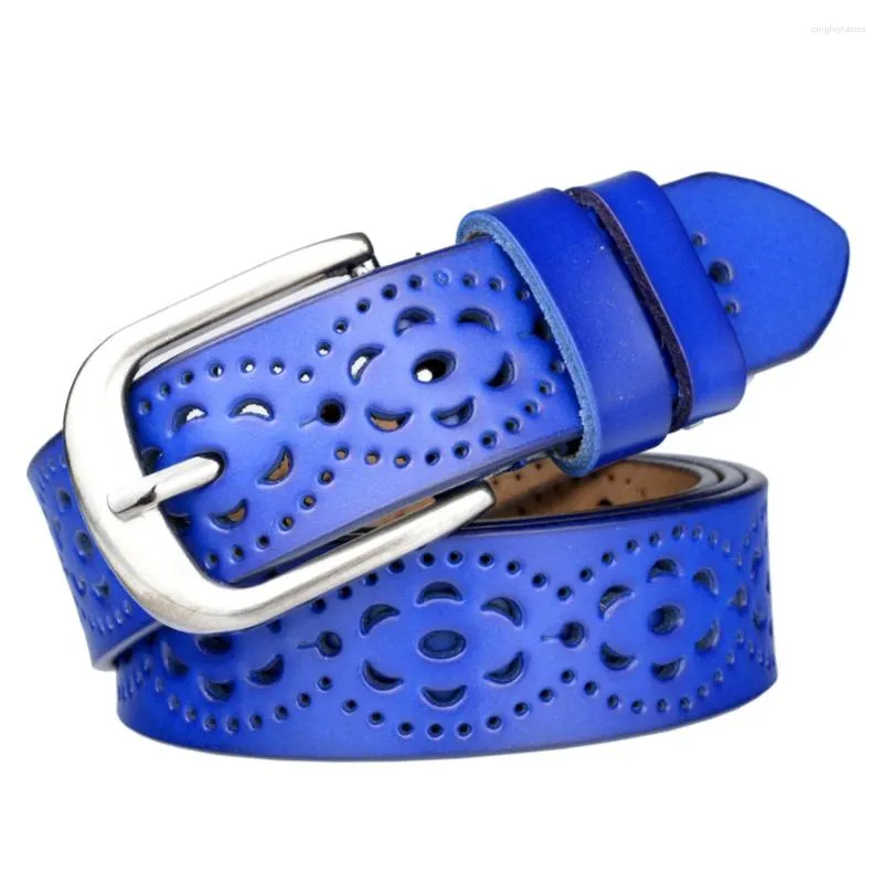 Cinture Donna Moda Larga Cintura Vera Pelle Floreale Intagliata Pelle di Mucca Per Jeans Alta Qualità Vintage Ceinture Femme Female_voghion.com