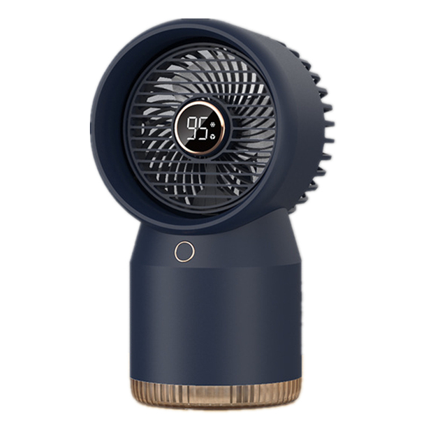 Mājas ūdens izsmidzināšanas miglas gaisa kondicionēšanas mitrinātāja ventilators 3600mAh akumulators uzlādējams biroja galda gaisa dzesēšanas ventilators ar naktsgaismu_voghion.com