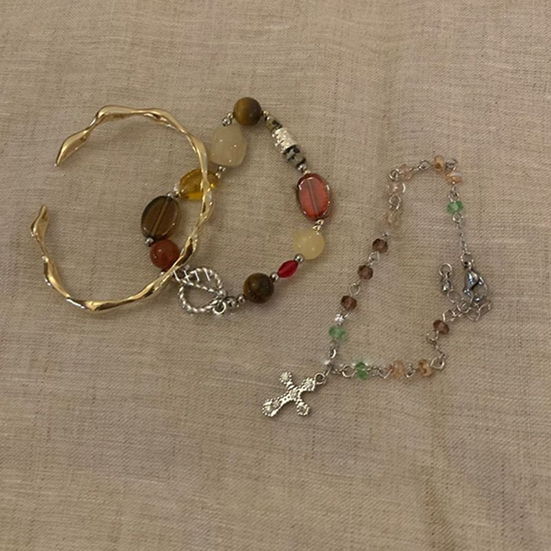 Handmade Chinese Retro Beaded Ins Niche Design Natural Stone Bracelet Accessories 2023 New Style Hand Jewelry_voghion.com