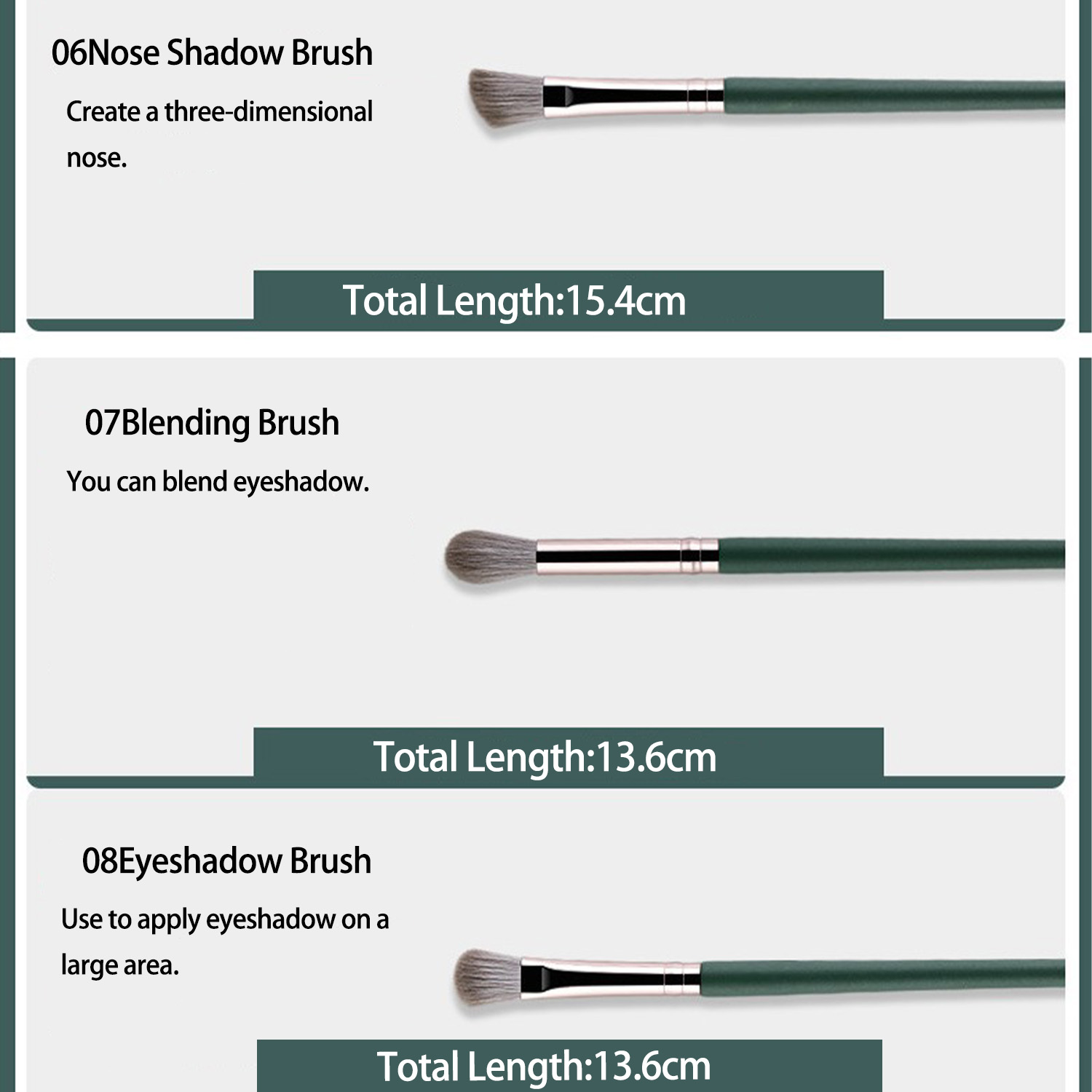 VADHARYA Set da 14 Astucci, Kit di pennelli per trucco professionali realizzati con setole sintetiche di alta qualità, inclusa polvere,_voghion.com