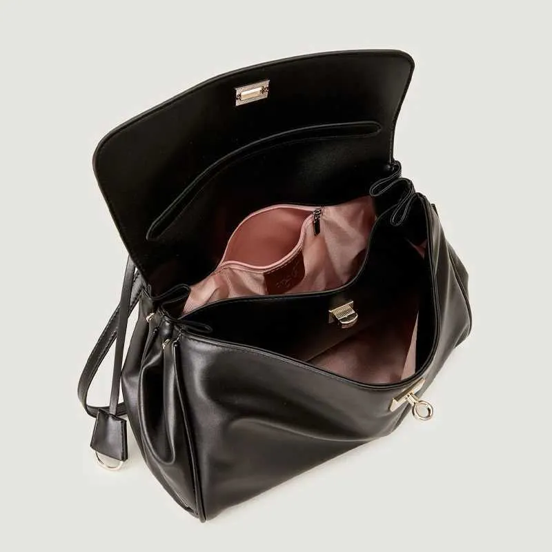 Pickle Green Sac à bandoulière polyvalent de grande capacité avec serrure simple et texture de haute qualité pour femme Ba241211_voghion.com