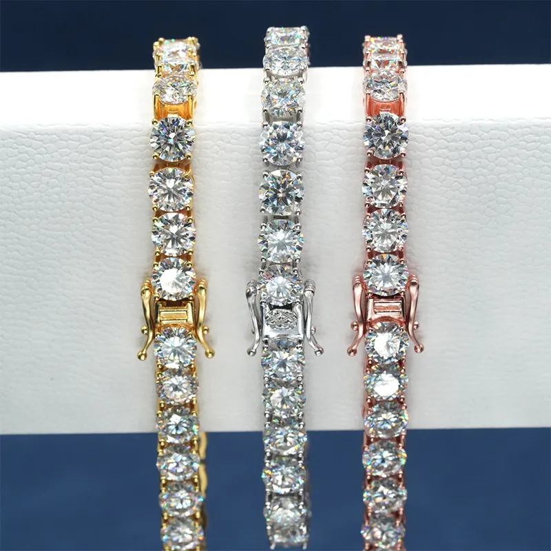 vente en gros moi femmes glace plaqué or S sterlig argent teis hiphop ecklace bijoux vvs diamod mossaite moissaite_voghion.com