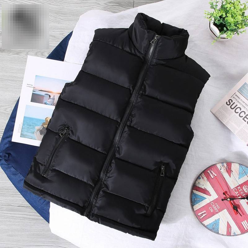 Men’s Clothing Men’s Silk Cotton Cotton Vest Style Autumn And Winter Fashion Jacket Warm Vest Solid Color Can Print Logo
