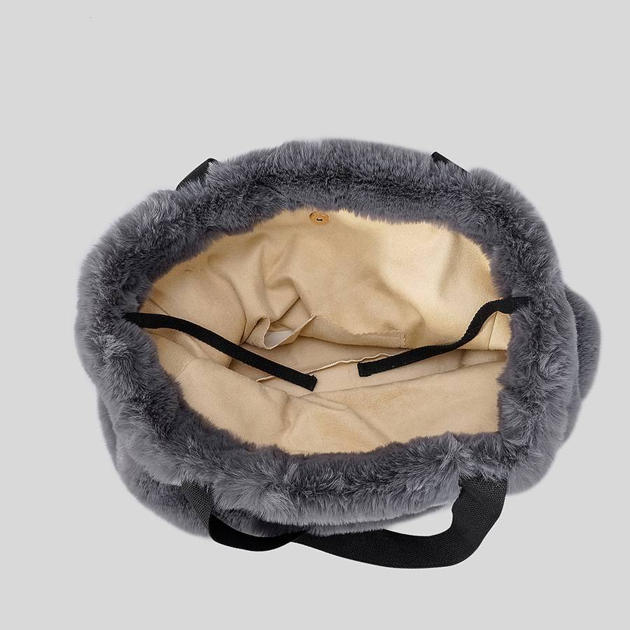 Women's Bags Faux Mink Fur Tote Bag, Simple Style, Soft And Plush, Autumn And Winter_voghion.com