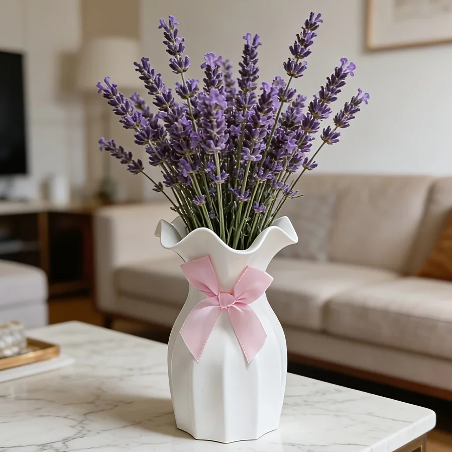Nordic Water Ripple Wave Texture Plastic Vase For Home Decor_voghion.com