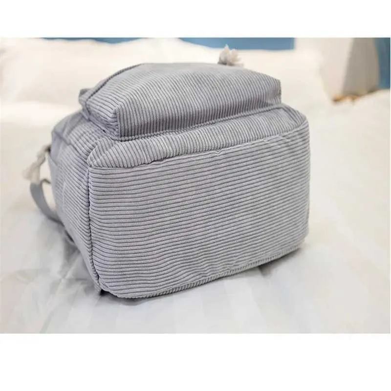 Personalisierte Cord Frauen Schul Rucksack Training Anti-Diebstahl Umhängetasche für Teenager Knapsack Unisex Classic_voghion.com