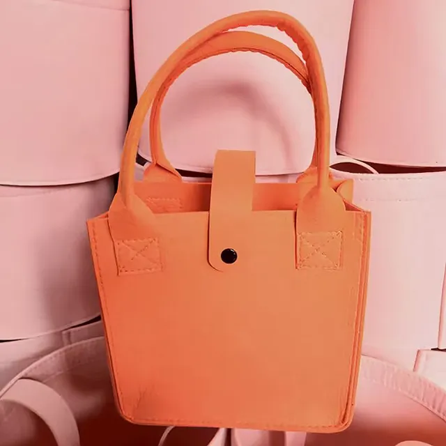 Large Felt Shopping Bags Multifunction Tote For Grocery Reusable Gift Bag With Handle Toy Sundries Storage Organizer_voghion.com