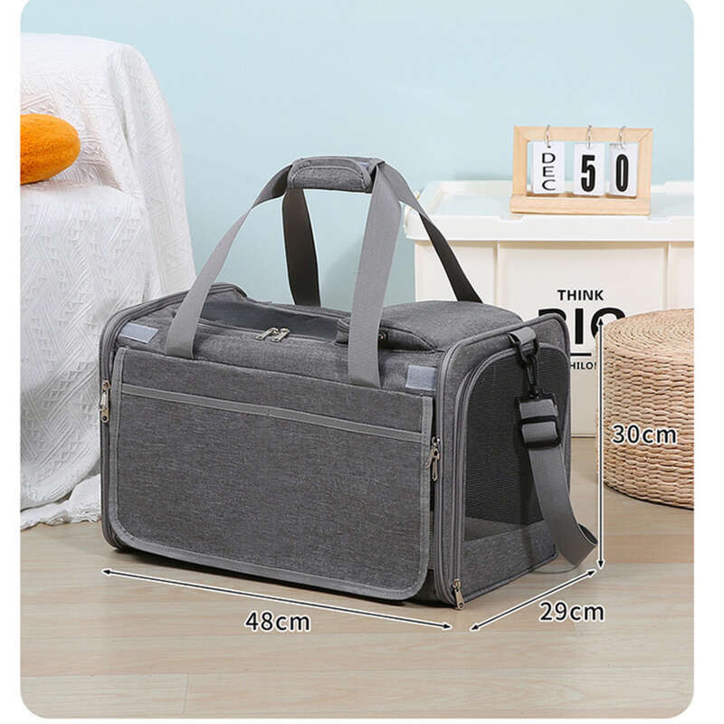 Husdjur Katt Stor Kapacitet Andningsbart Rymd Oxford Tyg Crossbody Bärbar Hopfällbar Hundväska_voghion.com