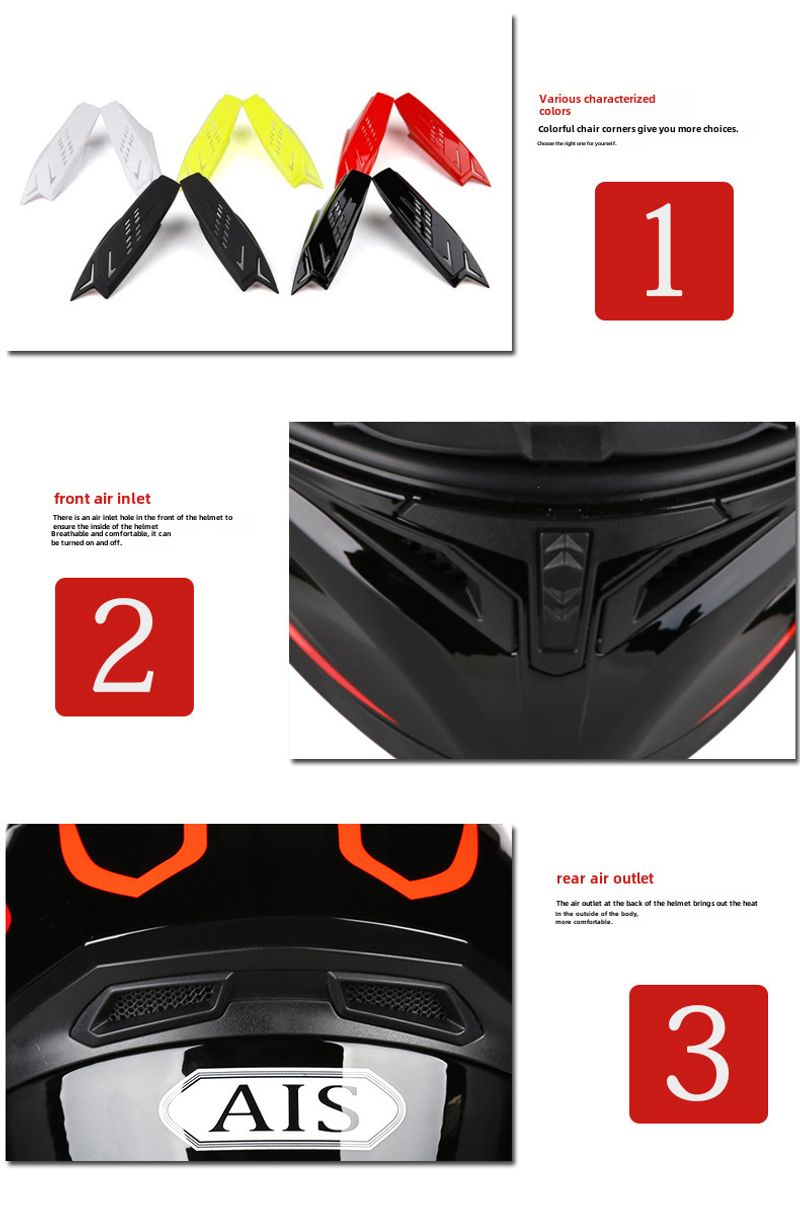 Electric Motorcycle Full Helmet Style Cool Summer Rider Scooter With Bluetooth Horns_voghion.com