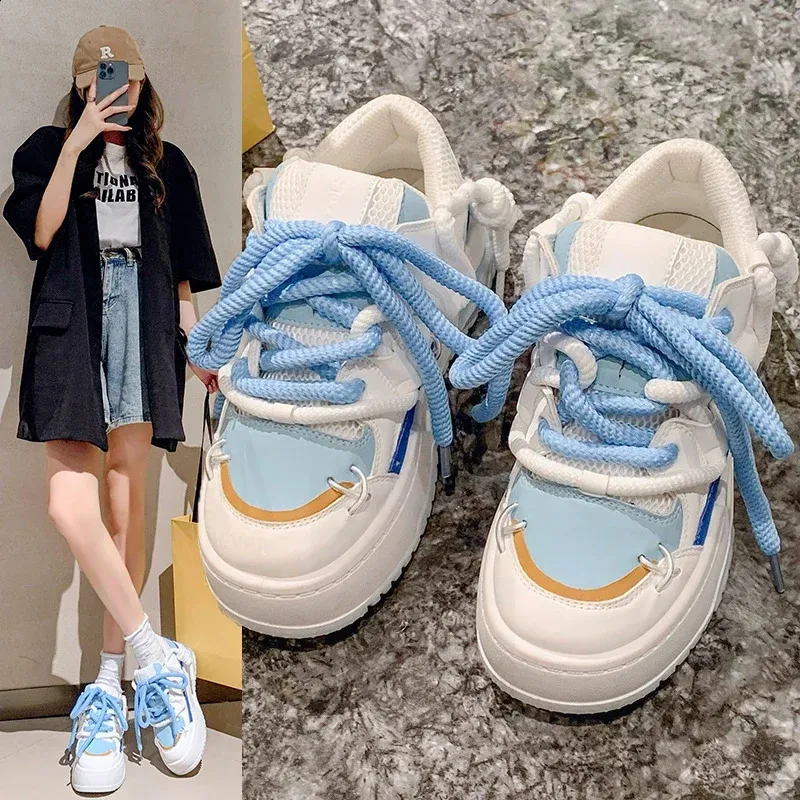 Scarpe sportive donna plateau comode sneaker alla moda casual_voghion.com