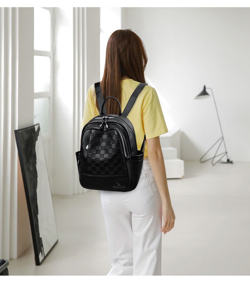 Women's fashion all-match portable shoulder bag exquisite multi-layer large capacity backpack_voghion.com