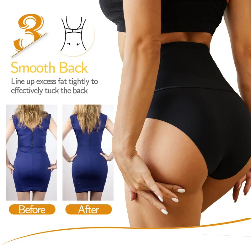 Shaper Women NEWWaist Sexy Seamless Shapewear Body Ice Silk Oddychające majtki modelujące brzuch Butt Lifter Fe 70% zniżki_voghion.com