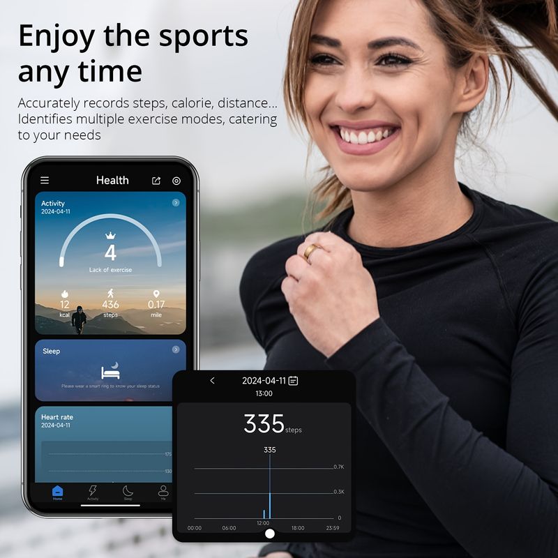 Fiess Trackers Exercise smart rings, steps, distance, calories, sleep activity trackers, gifts for boys and girls_voghion.com