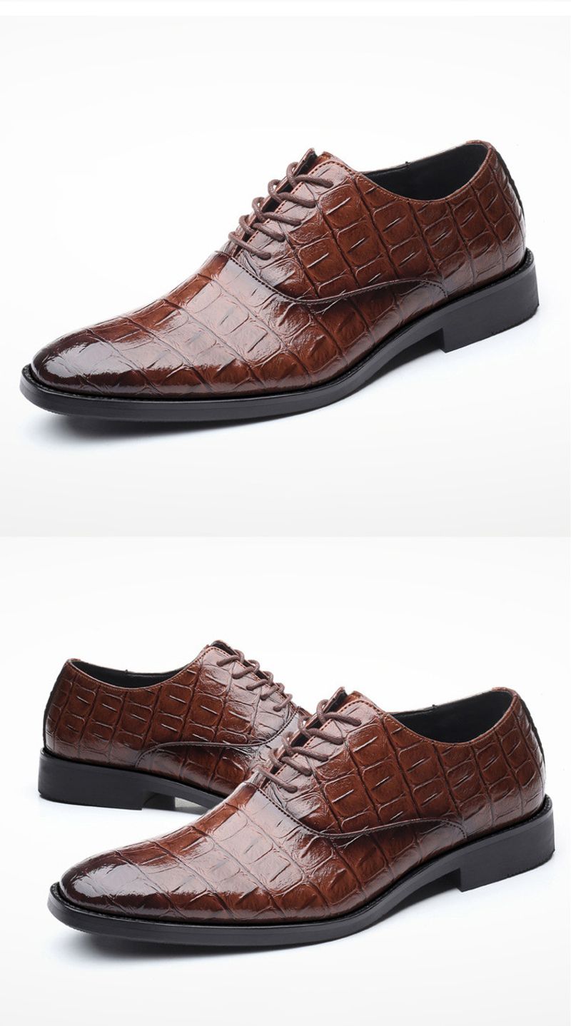Ανδρικά επαγγελματικά casual φόρεμα Oxfords επίσημα παπούτσια με κορδόνια για γραφείο, πάρτι και καθημερινά ρούχα_voghion.com