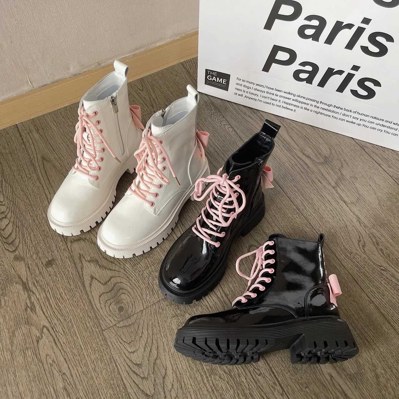 Platforms Boots Womens Cheap Female Boot Winter Booty Woman Trend Military Tacticals Western Platform New Shoes 240620_voghion.com