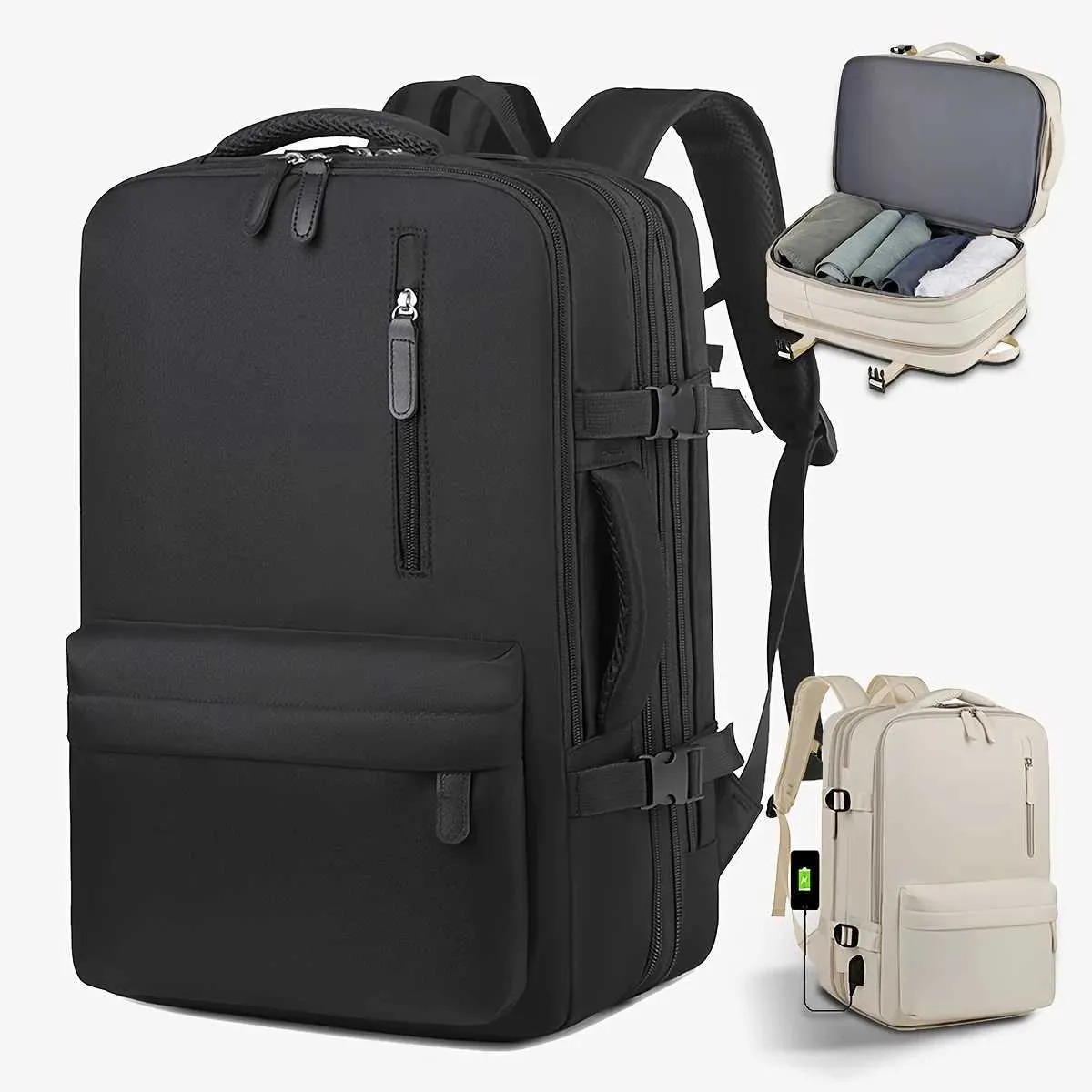 Sac à dos extensible de grande capacité pour homme, sacoche pour voyage d'affaires, école, collège, ordinateur portable, ba241031_voghion.com