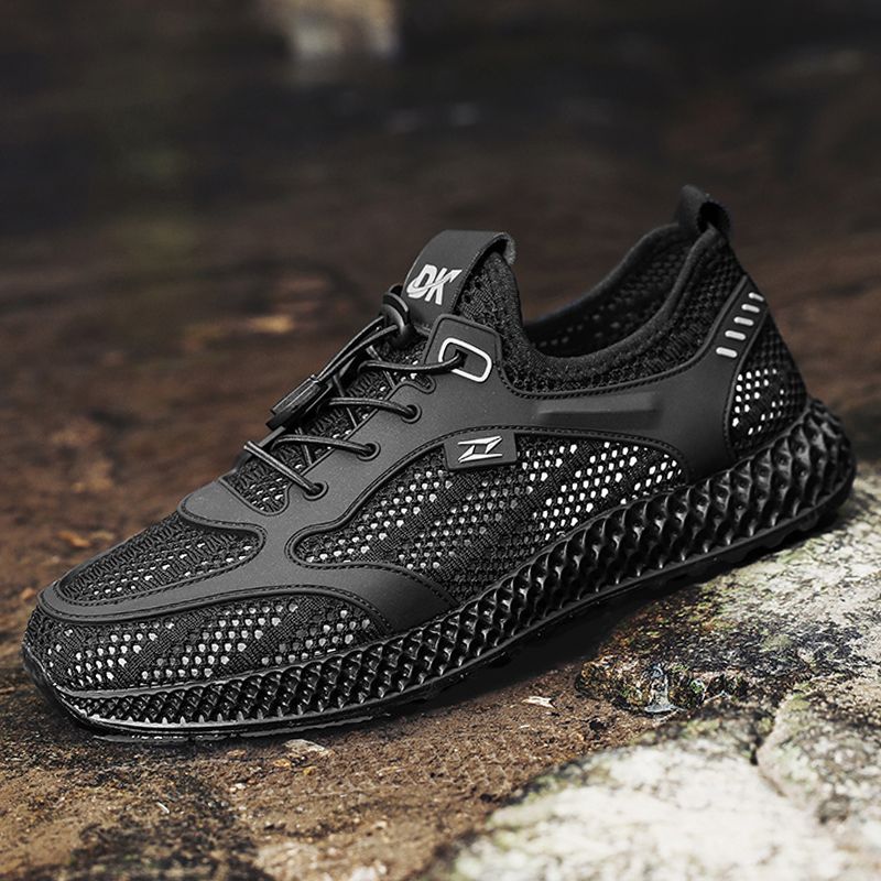 Net men 2024 new summer breathable hollow thin men's mesh leisure sports running air conditioning shoes_voghion.com