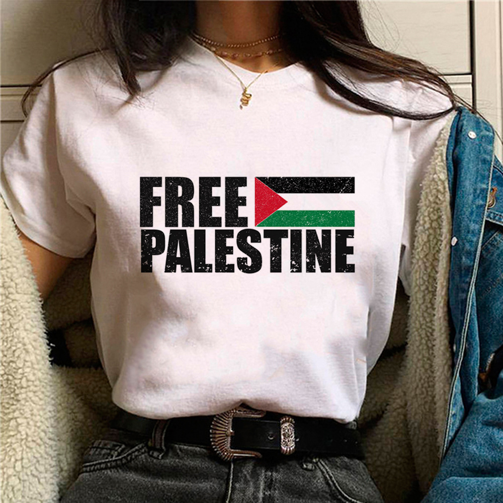 Women's Clothing Palestine T-shirt personalized printing cotton short-sleeved