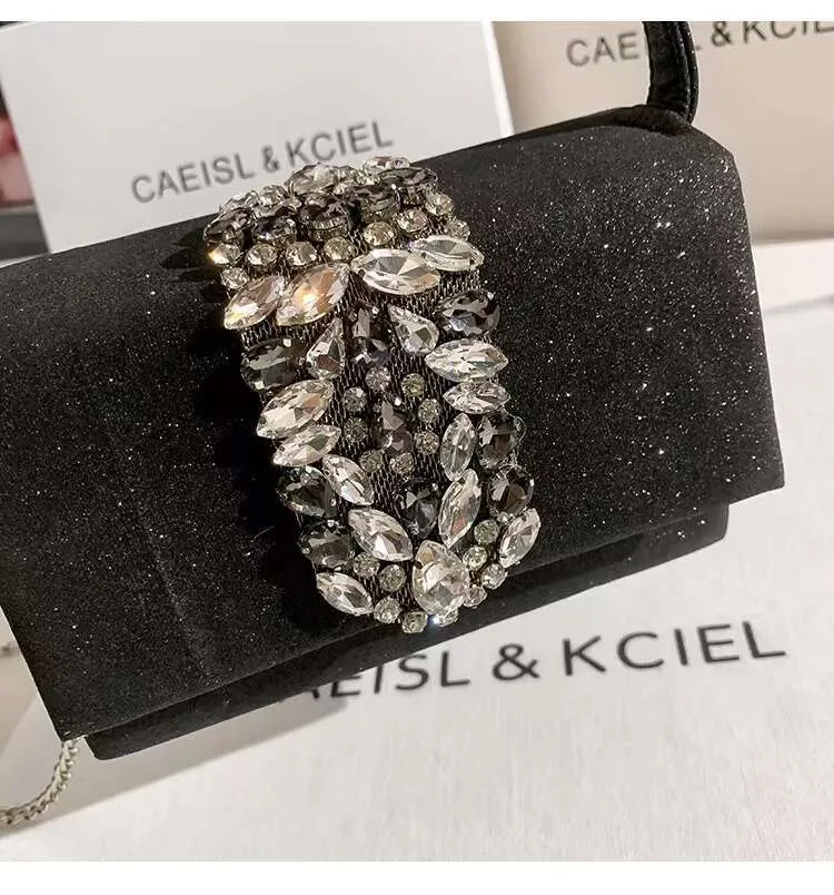 Borsa a mano quadrata glitterata da donna alla moda, in cristallo lucido, da sera, per matrimonio, festa, pochette, borsa a tracolla da donna_voghion.com