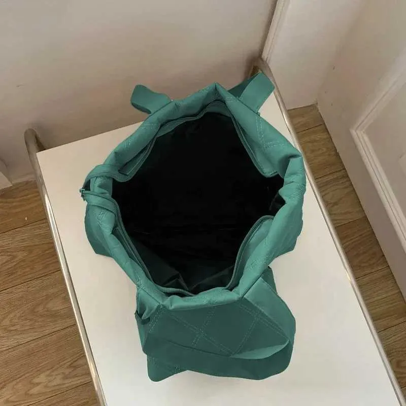 Borsa da donna autunno inverno moda spazio cotone tuta borsa a tracolla grande capacità tinta unita tutto-fiammifero shopping_voghion.com