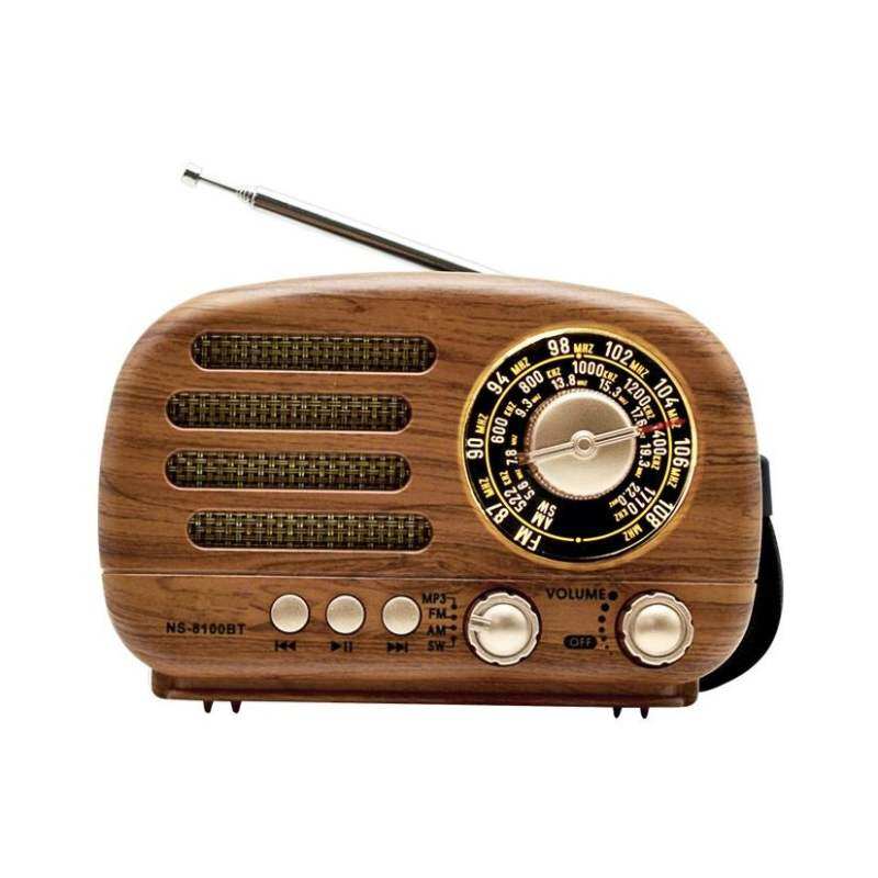 Radio Portable Vintage Radio Retro Bluetooth Speaker, FM/AM/SW Old Fashion Classic Style, Adjustable Antenna, Rechargeable Battery Powered & USB _voghion.com