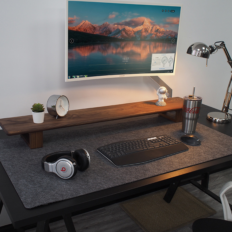 Stor XXL ullfilt kontordatamaskin skrivebordsmatte laptoppute skrivebordsbord tastatur stor musematte sklisikker matte gamer musematte matte_voghion.com