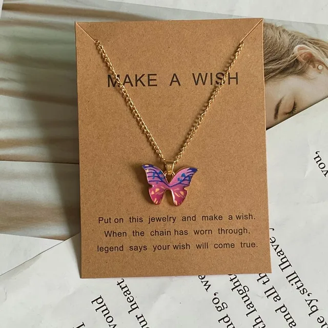 Vendite calde Moda Donna Corea Stile Nuovo Farfalla Ciondolo Collana Regalo Per Ragazza Carino Adorabile Collo Gioielli All'ingrosso Dropshipping_voghion.com