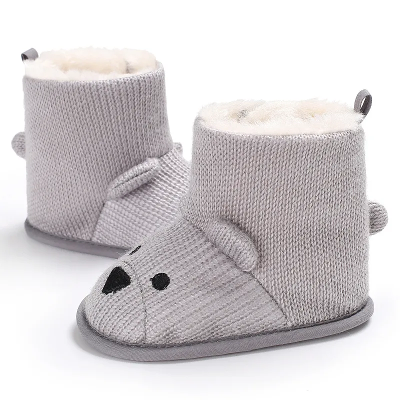 Infant Winter Baby Toddler Newborn Cute Cartoon Bear Shoes Cutefeet Girls Boys Little Kid First Walkers Snow Boots_desvips.com