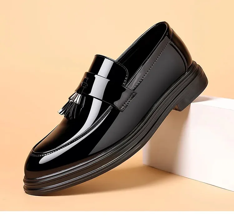 Herren Business Kleid Casual Fashion Elegante formelle Schuhe Slip-on Abend Loafer Party Quaste Lederschuhe Hochzeit 240614_voghion.com