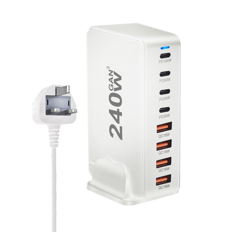 Încărcător de birou multifuncțional de mare putere, 240W GaN Multiport 268WPD, nou_voghion.com