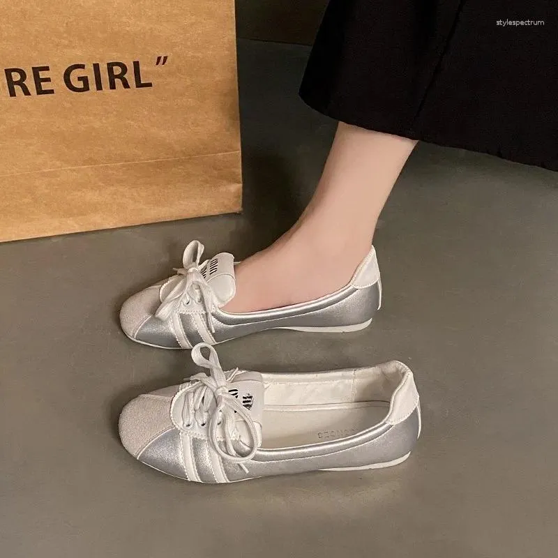 Freizeitschuhe Damen Flats Fashion Patchwork Atmungsaktive Slip-On Sneakers Mädchen Bequeme Schnür-Ballerinas_voghion.com