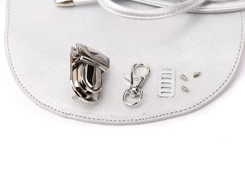 1 tracolla per borsa fatta a mano, set di fondi in pelle intrecciata con accessori hardware per zaino fai da te 240725_voghion.com