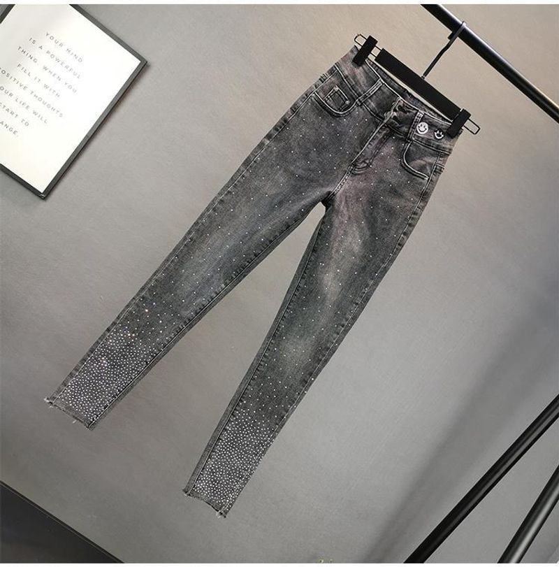 Kvinnors nya, stretchiga slim fit kraftiga hetborrade pennbyxor för kvinnor_voghion.com