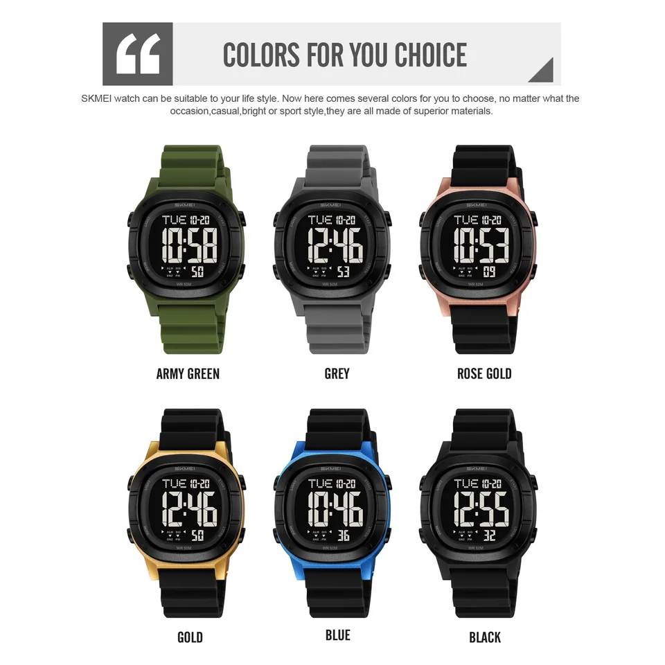 Men's Digital Sport Watch Waterproof Countdown Stopwatch Mens_voghion.com