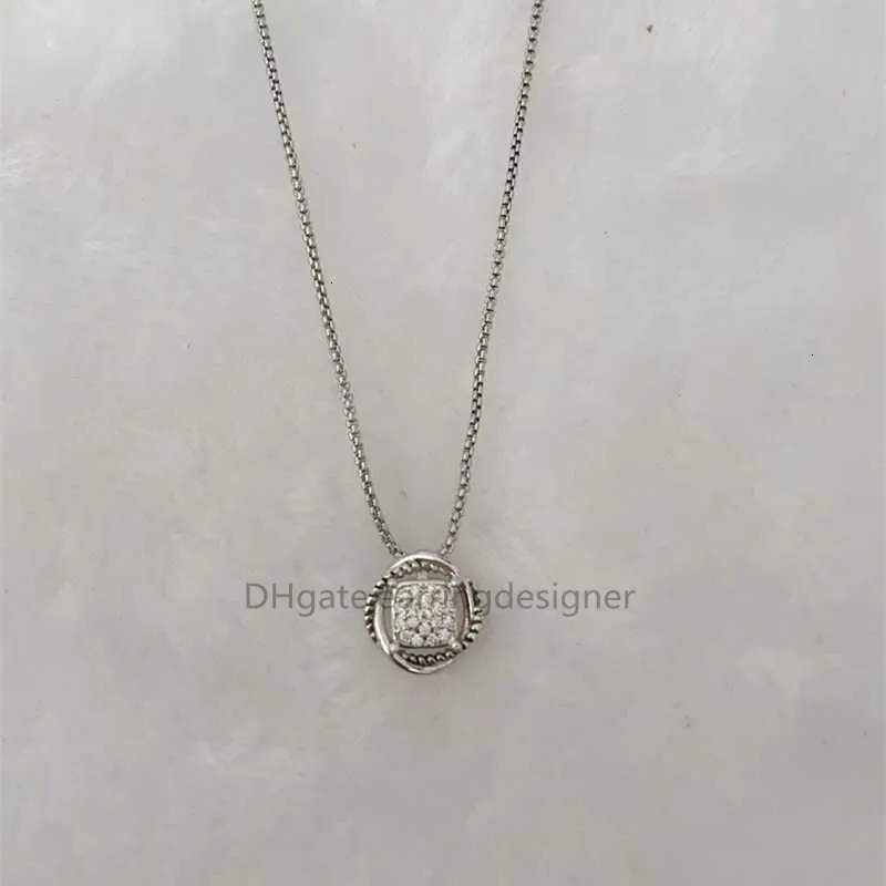 Halskjede Zirkonia Halskjeder Smykker Designer Kubisk for kvinner Full 11mm Pav Anheng Iced Out Entwined Loops Design_voghion.com