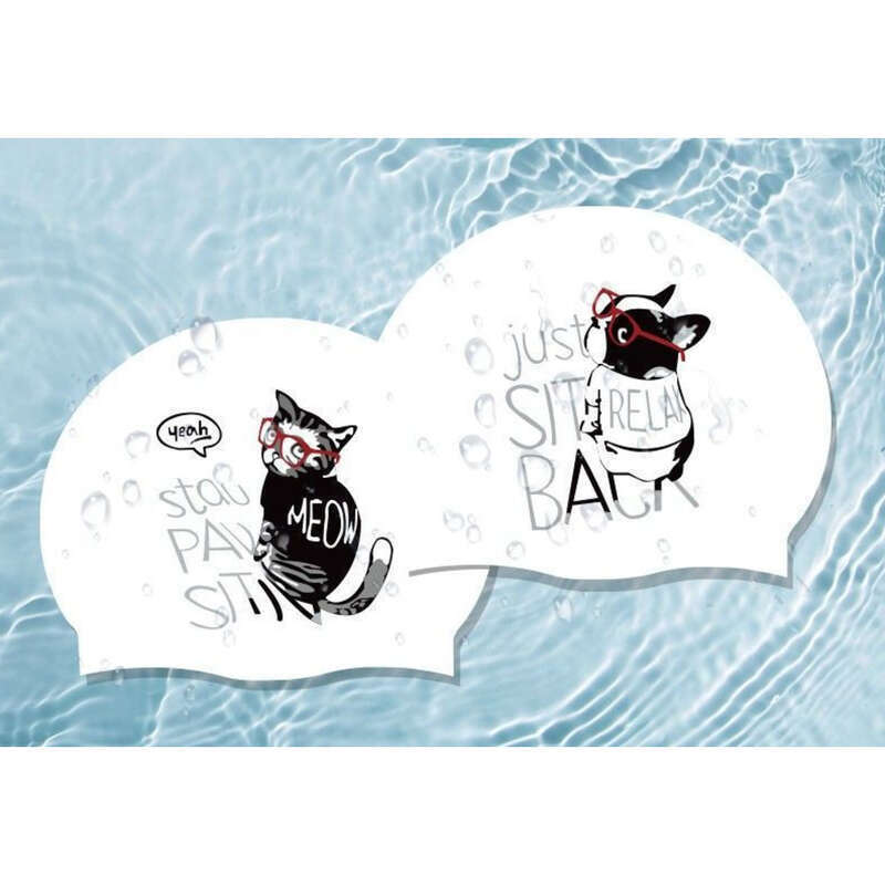 【 Hot Selling In The Store 】 Soft Head Cartoon Adult Female Long Hair Student Fashion Waterproof Silicone Male Cap_voghion.com