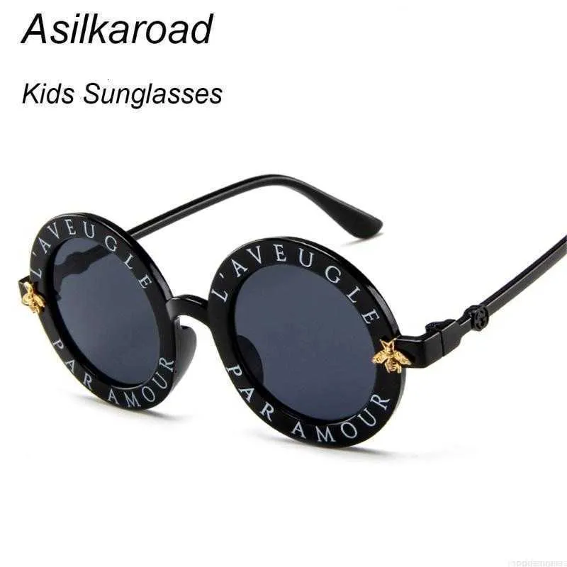 Sunglasses Fashion Small Round Kids Brand Designer Bee Children Boys Girls Baby Outdoors Goggle Shades Eyewear LC4L_voghion.com